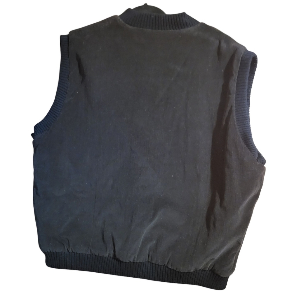 Vintage St. John's Bay Brown Cotton Corduroy Zip Up Vest Size XL - Picture 2 of 7